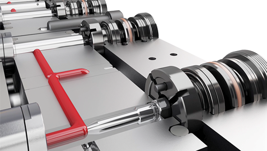 EWIKON Nadelverschluss-Einzelantrieb Aufspannplatte